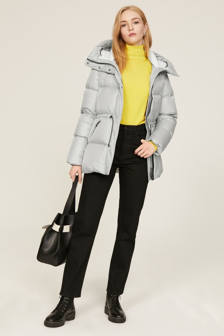 Mackage Freya Gray Nylon Down Fill Outdoor Ski Winter Parka Puffer Coat Small
